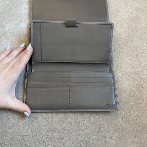 COACH Gray PopArt C Trifold Wallet - Picture 7 of 11